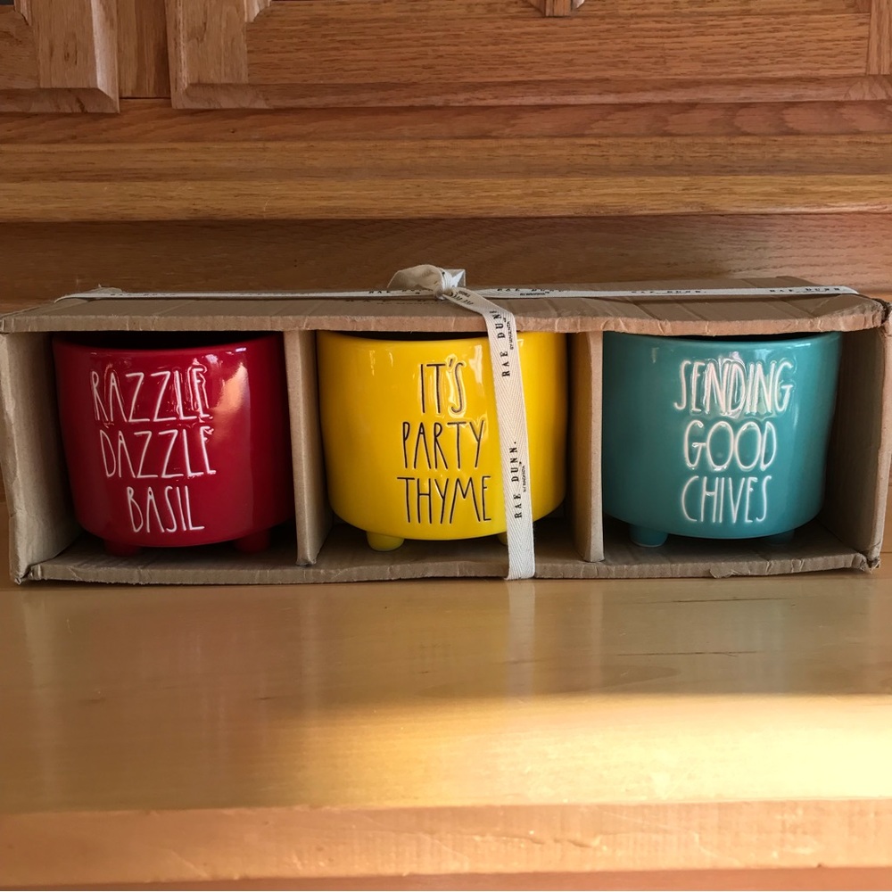 Rae Dunn footed planters